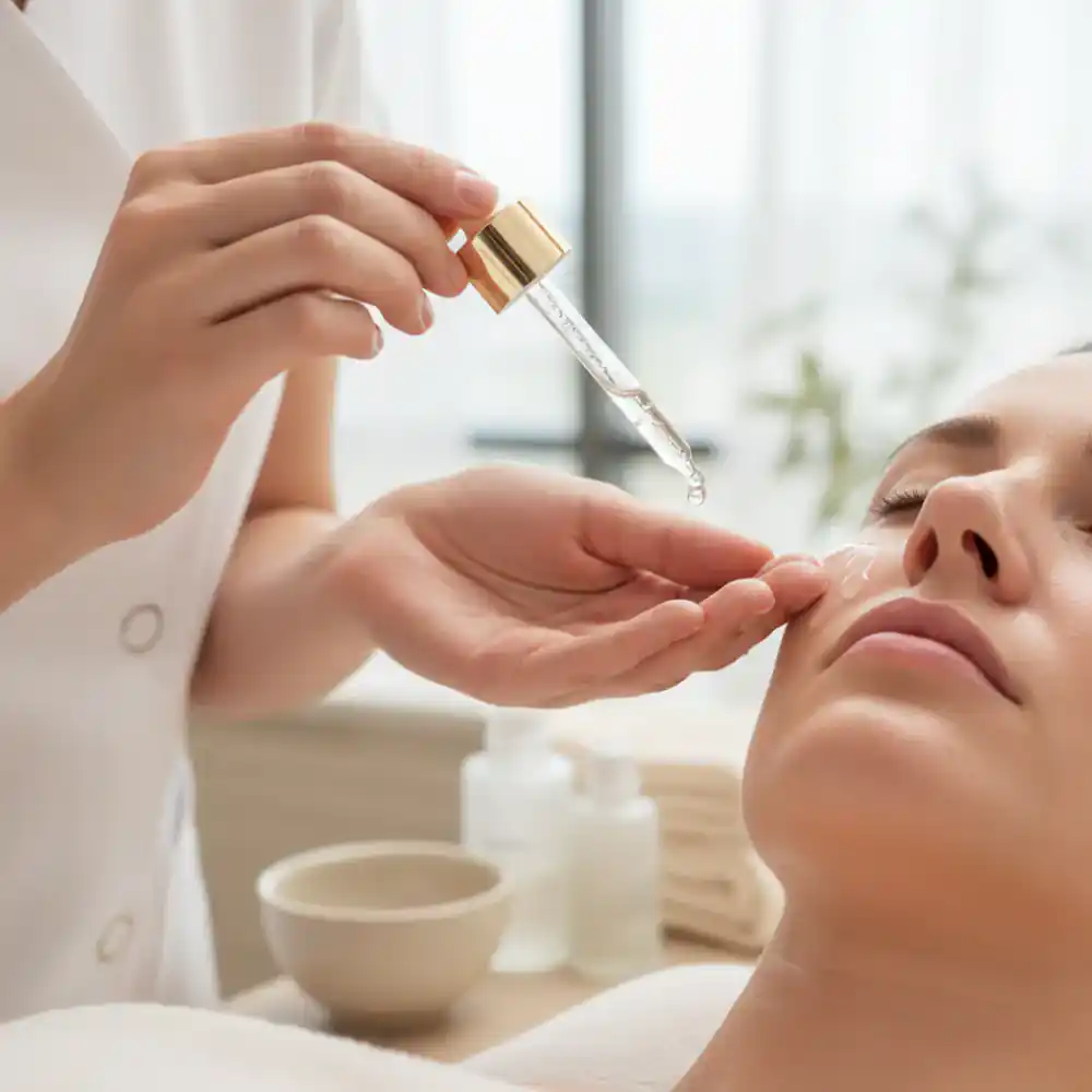 Application of restorative serum post-treatment